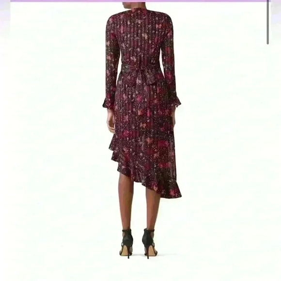 C/Meo Collective Long Sleeve Asymmetrical Floral Wrap Dress - Picture 2 of 16